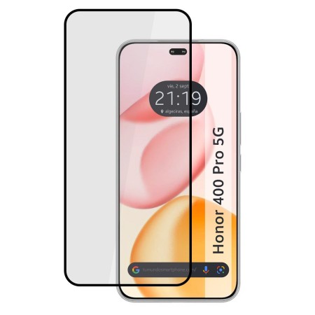 Protector Cristal Templado Completo 5D Full Glue Negro para Huawei Honor 400 Pro 5G Vidrio