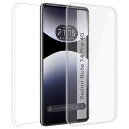 Funda Doble Transparente Pc + Tpu Full Body 360 para Xiaomi Redmi Note 14 Pro 4G