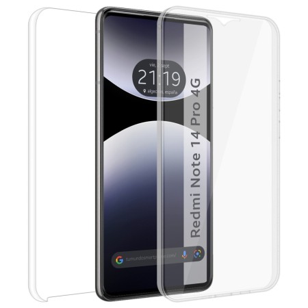 Funda Doble Transparente Pc + Tpu Full Body 360 para Xiaomi Redmi Note 14 Pro 4G