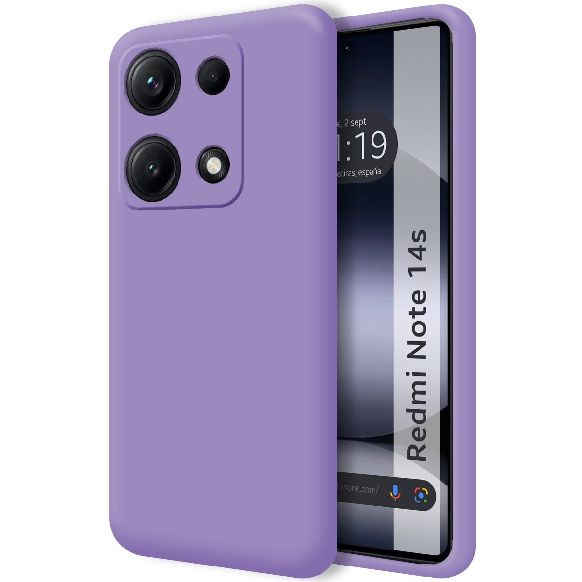 Funda Silicona Líquida Ultra Suave para Xiaomi Redmi Note 14S color Morada