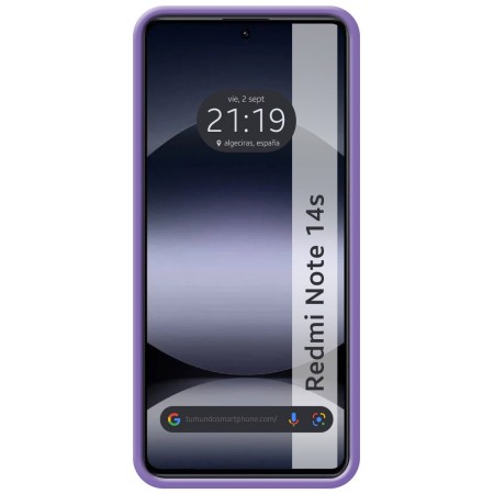 Funda Silicona Líquida Ultra Suave para Xiaomi Redmi Note 14S color Morada