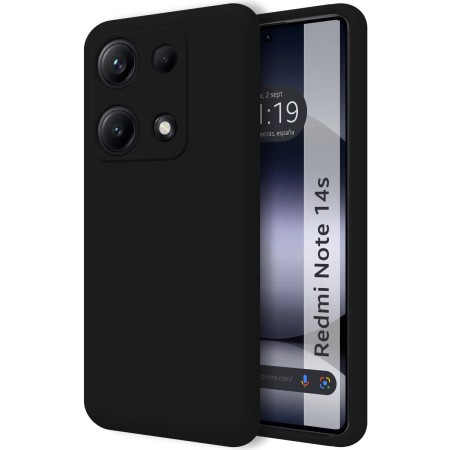 Funda Silicona Líquida Ultra Suave para Xiaomi Redmi Note 14S color Negra