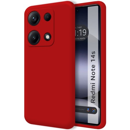 Funda Silicona Líquida Ultra Suave para Xiaomi Redmi Note 14S color Roja