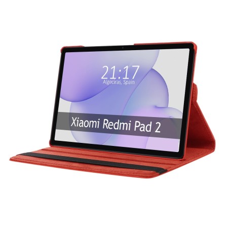 Funda Giratoria 360 para Xiaomi Redmi Pad 2 color Roja