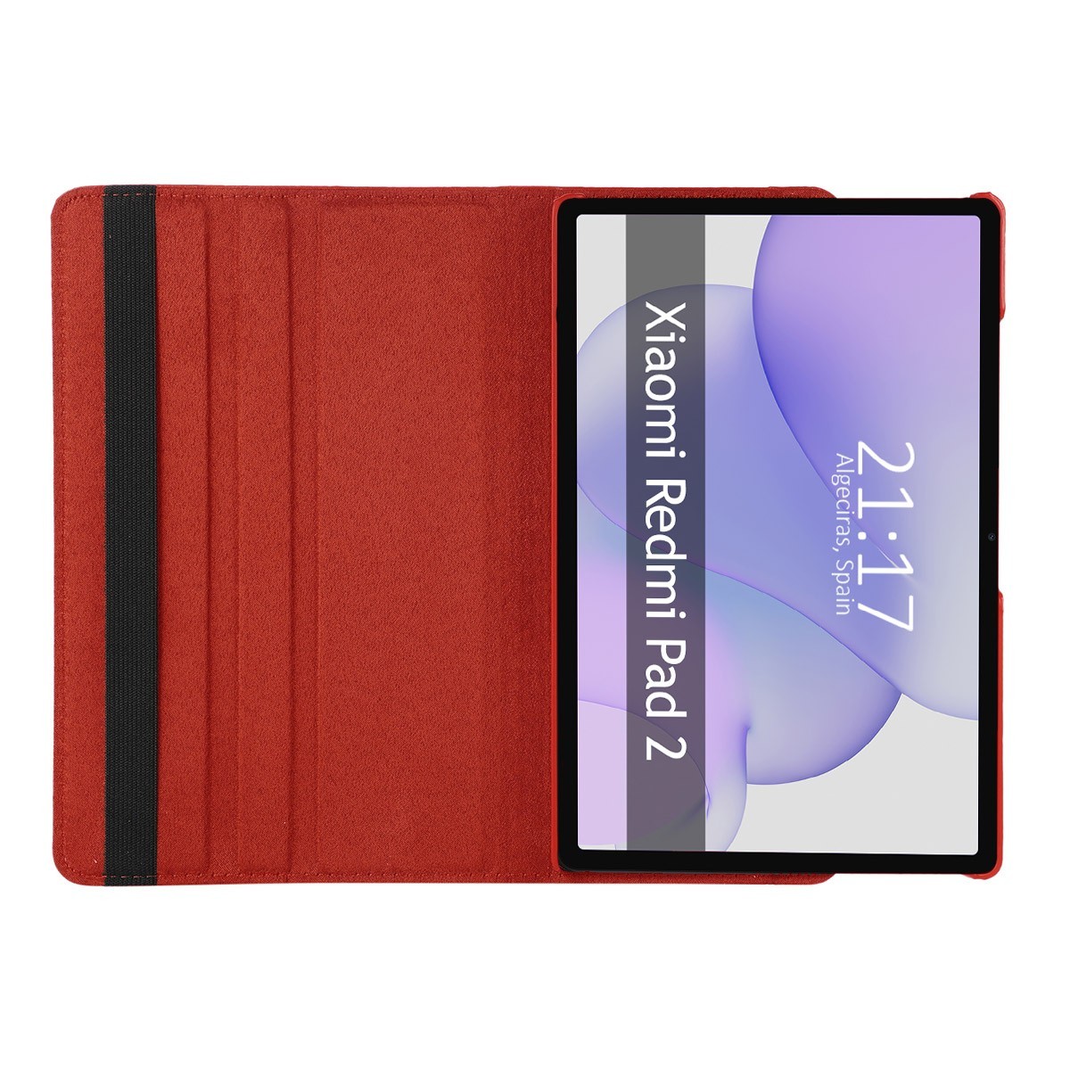 Funda Giratoria 360 para Xiaomi Redmi Pad 2 color Roja