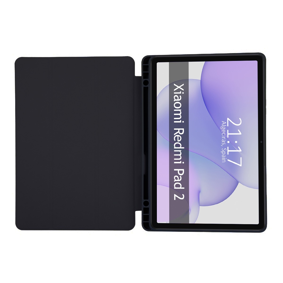 Funda con tapa Smart para Xiaomi Redmi Pad 2 color Negra