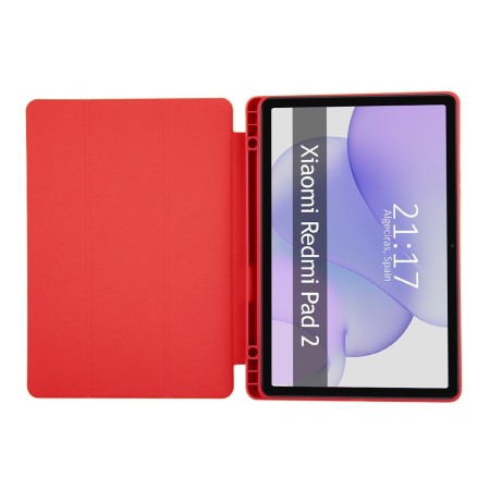 Funda con tapa Smart para Xiaomi Redmi Pad 2 color Roja