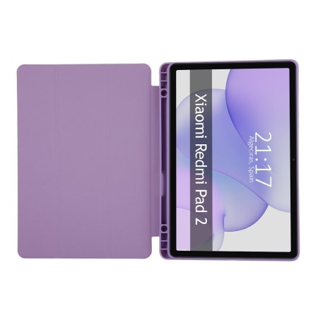 Funda con tapa Smart para Xiaomi Redmi Pad 2 color Morada