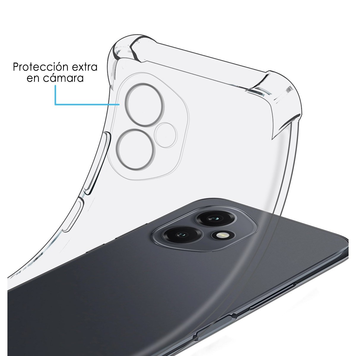 Funda Silicona Antigolpes Transparente para Huawei Honor 400 5G