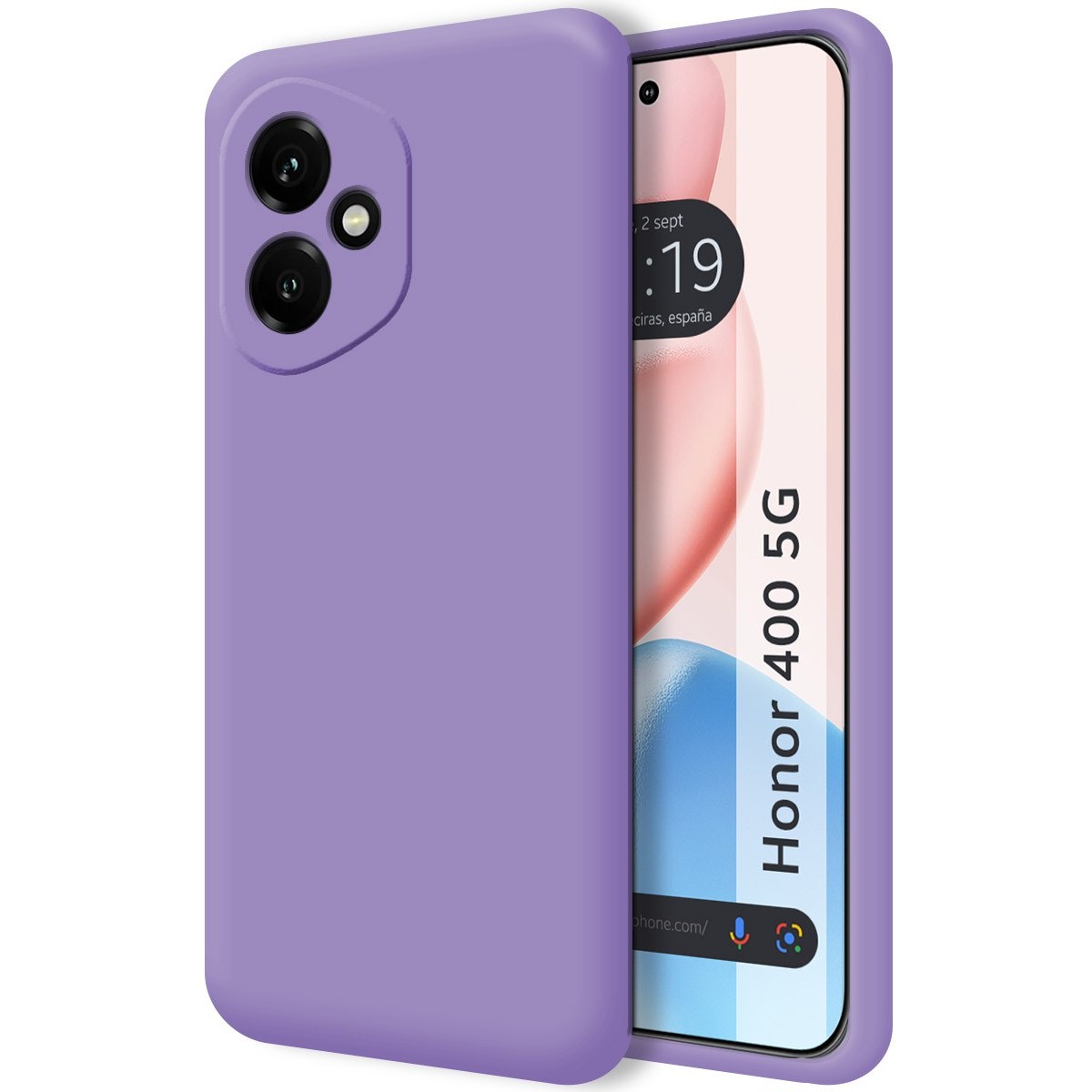 Funda Silicona Líquida Ultra Suave para Huawei Honor 400 5G color Morada