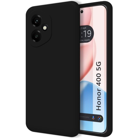 Funda Silicona Líquida Ultra Suave para Huawei Honor 400 5G color Negra