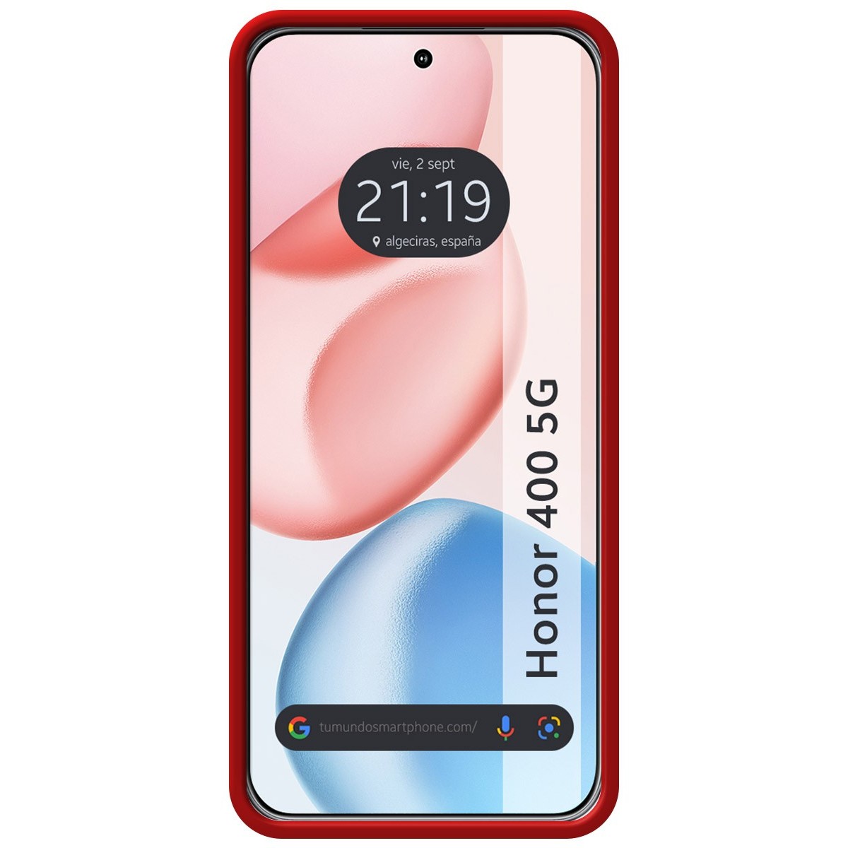 Funda Silicona Líquida Ultra Suave para Huawei Honor 400 5G color Roja