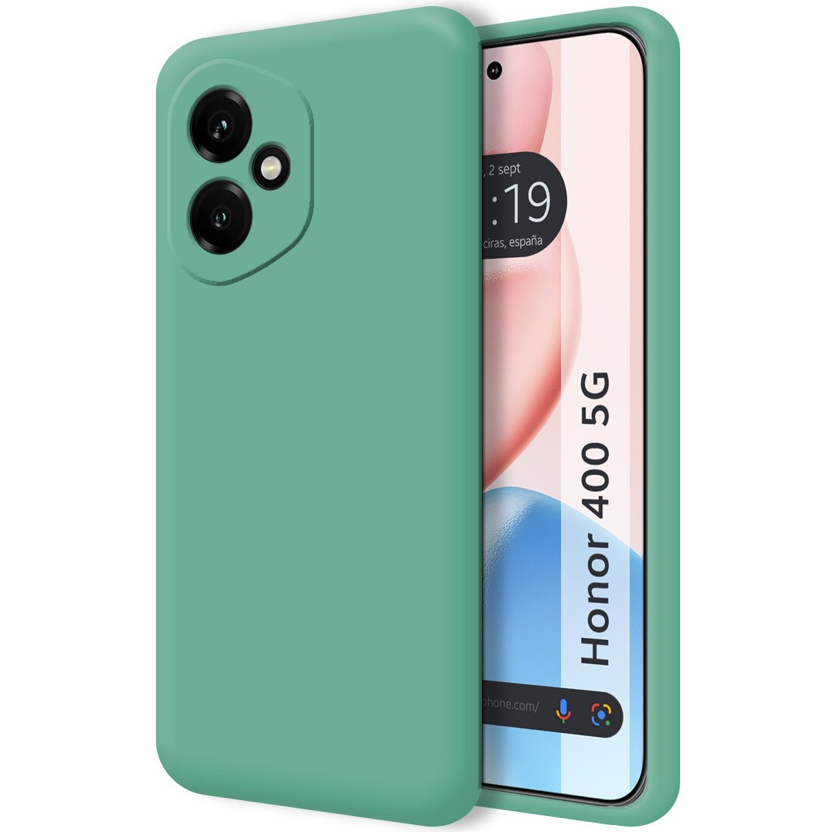 Funda Silicona Líquida Ultra Suave para Huawei Honor 400 5G color Verde