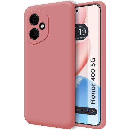 Funda Silicona Líquida Ultra Suave para Huawei Honor 400 5G color Rosa