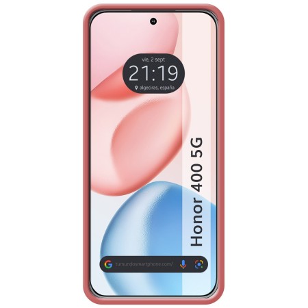 Funda Silicona Líquida Ultra Suave para Huawei Honor 400 5G color Rosa