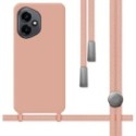 Funda Silicona Líquida con Cordón para Huawei Honor 400 5G color Rosa
