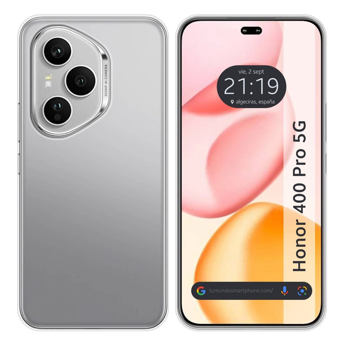 Funda Silicona Gel TPU Transparente para Huawei Honor 400 Pro 5G