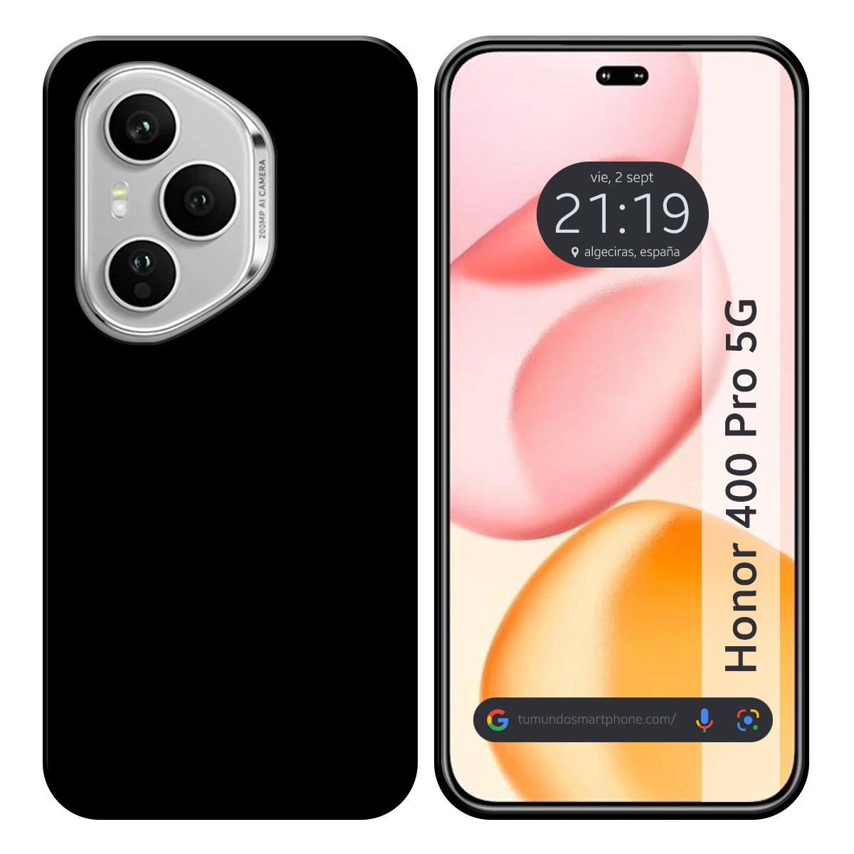 Funda Silicona Gel TPU Negra para Huawei Honor 400 Pro 5G