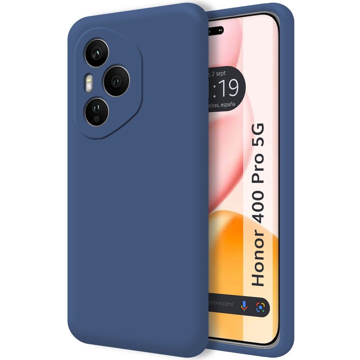 Funda Silicona Líquida Ultra Suave para Huawei Honor 400 Pro 5G color Azul