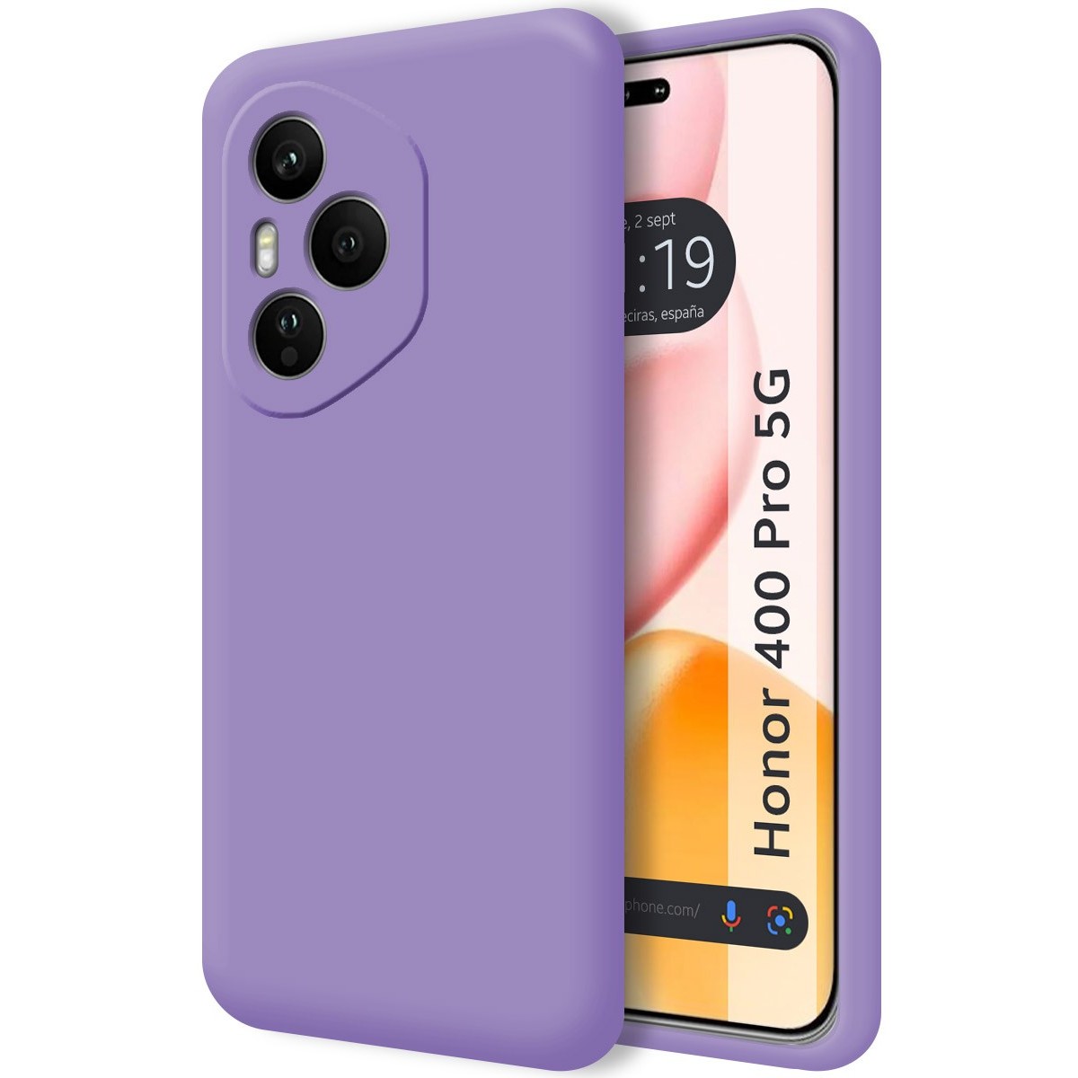 Funda Silicona Líquida Ultra Suave para Huawei Honor 400 Pro 5G color Morada