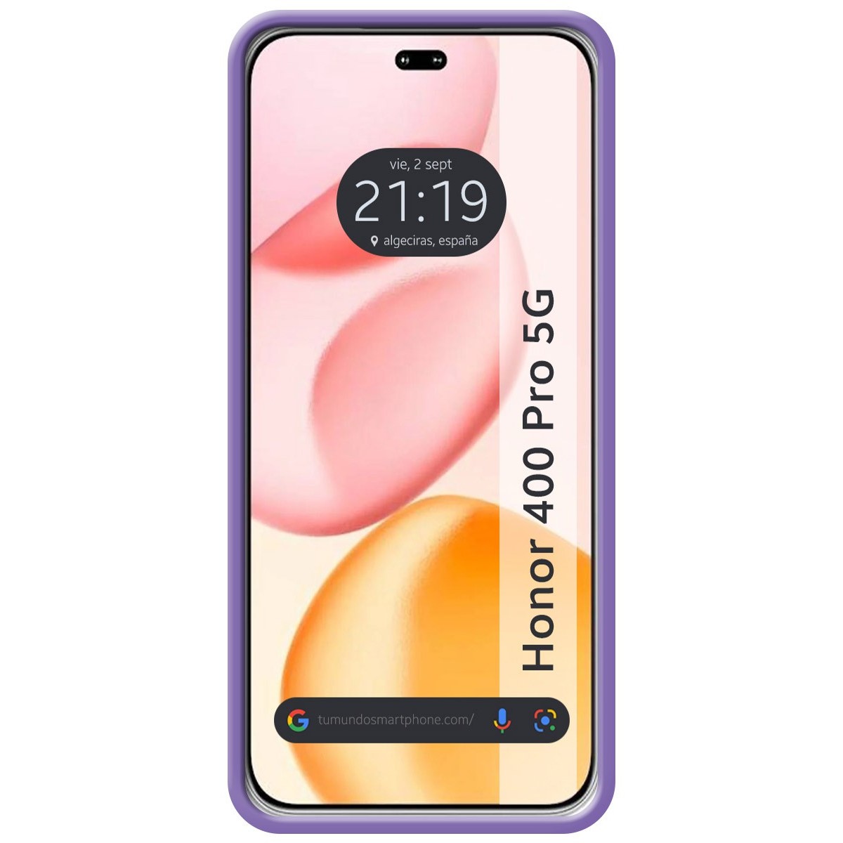 Funda Silicona Líquida Ultra Suave para Huawei Honor 400 Pro 5G color Morada