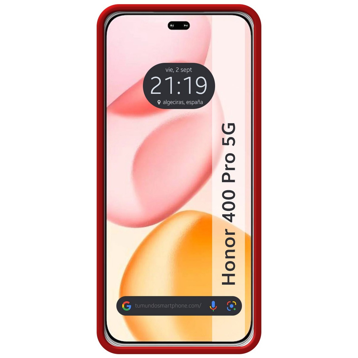 Funda Silicona Líquida Ultra Suave para Huawei Honor 400 Pro 5G color Roja