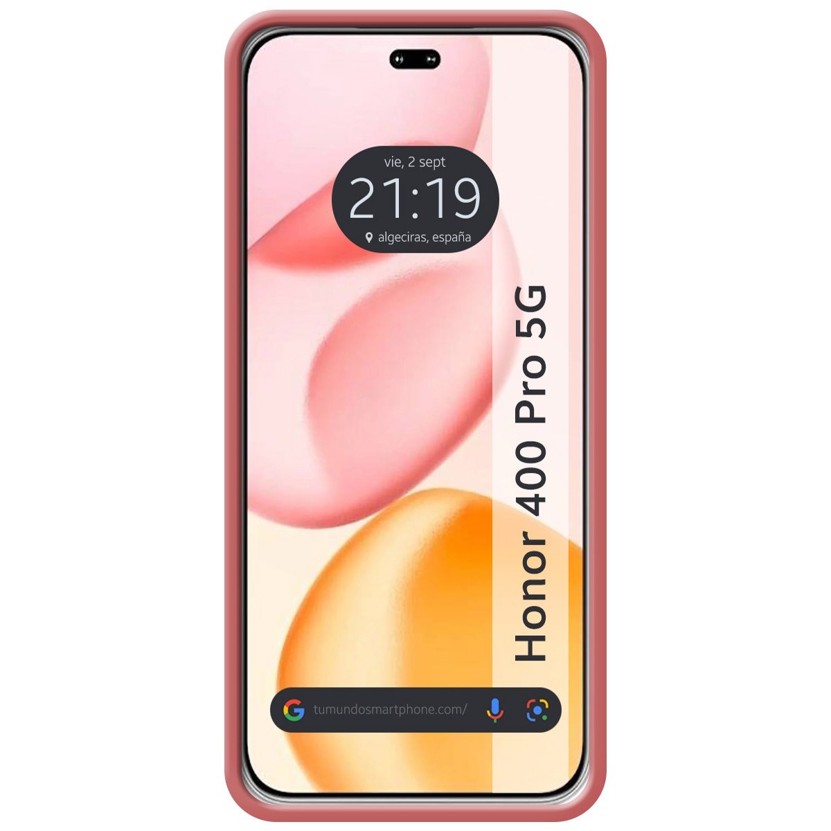 Funda Silicona Líquida Ultra Suave para Huawei Honor 400 Pro 5G color Rosa