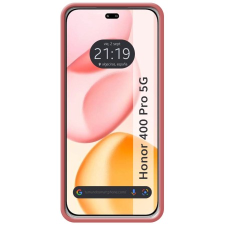 Funda Silicona Líquida Ultra Suave para Huawei Honor 400 Pro 5G color Rosa
