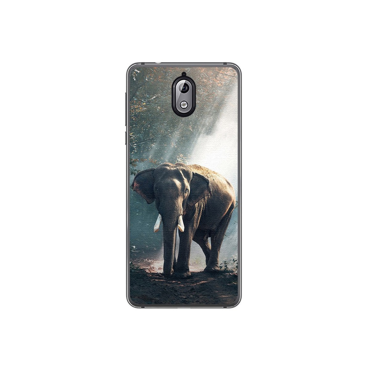Funda Gel Tpu para Nokia 3.1 (2018) Diseño Elefante Dibujos