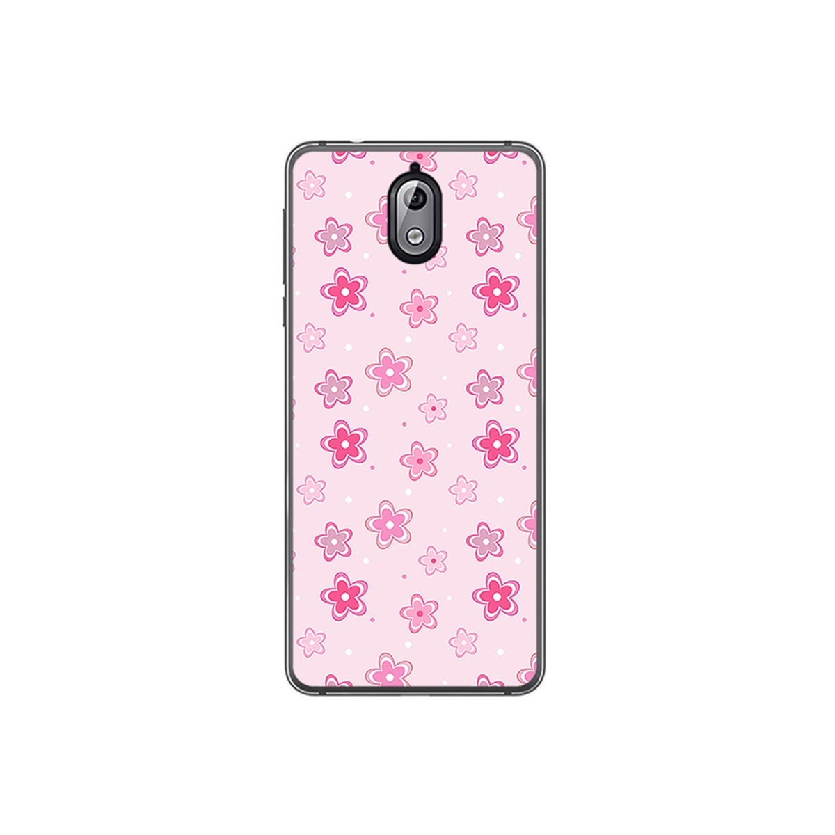 Funda Gel Tpu para Nokia 3.1 (2018) Diseño Flores Dibujos