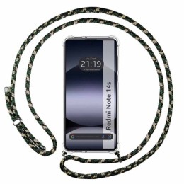 Funda Colgante Transparente para Xiaomi Redmi Note 14S con Cordon Verde / Dorado