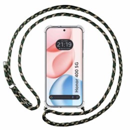 Funda Colgante Transparente para Huawei Honor 400 5G con Cordon Verde / Dorado