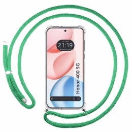 Funda Colgante Transparente para Huawei Honor 400 5G con Cordon Verde Agua