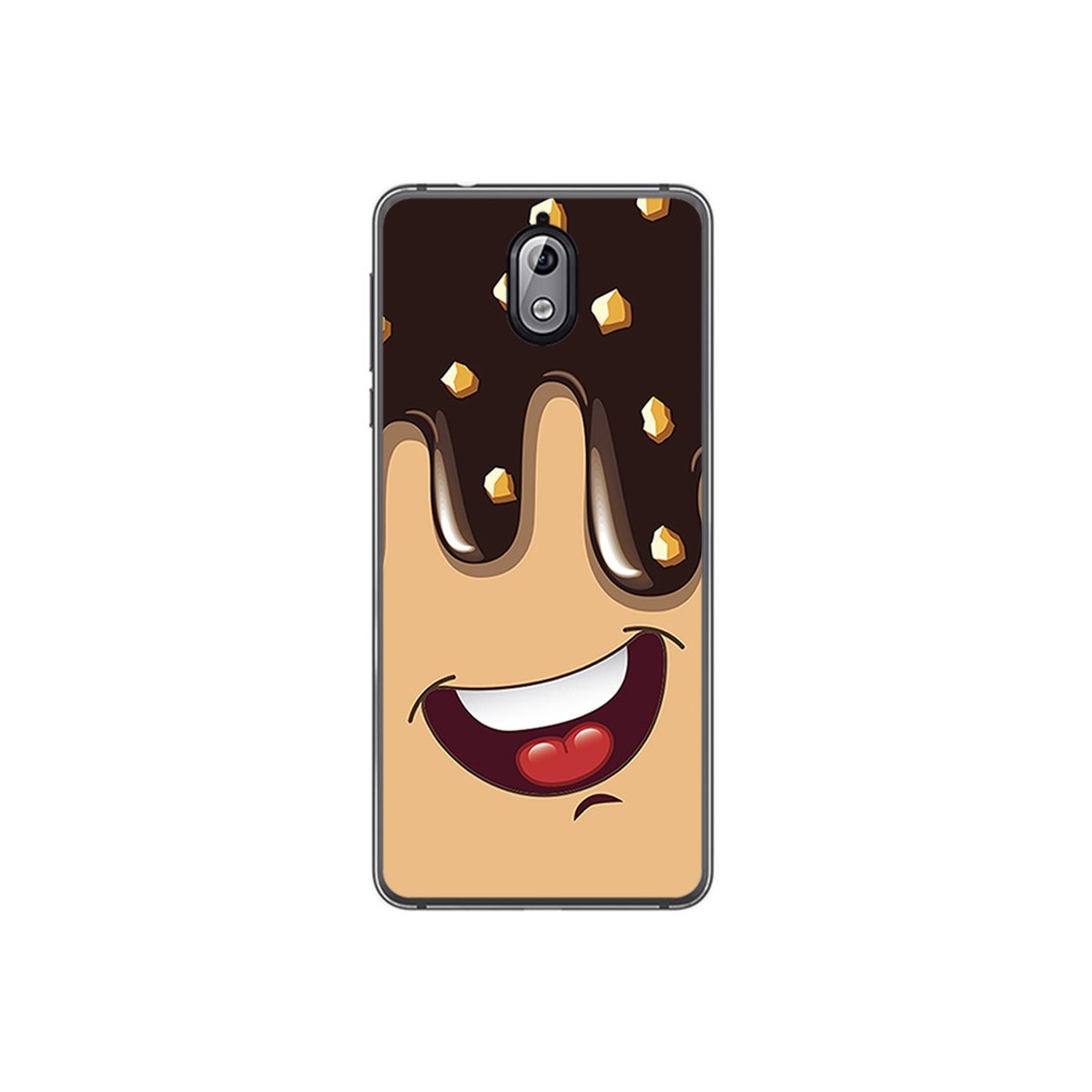 Funda Gel Tpu para Nokia 3.1 (2018) Diseño Helado Chocolate Dibujos