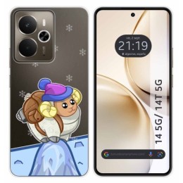 Funda Silicona Transparente para Realme 14 5G / 14T 5G diseño Cabra Dibujos