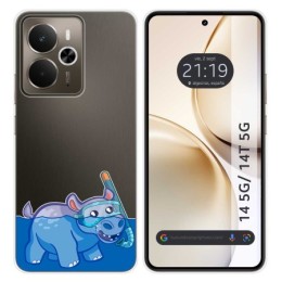 Funda Silicona Transparente para Realme 14 5G / 14T 5G diseño Hipo Dibujos