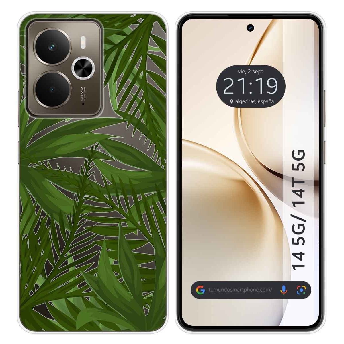 Funda Silicona Transparente para Realme 14 5G / 14T 5G diseño Jungla Dibujos