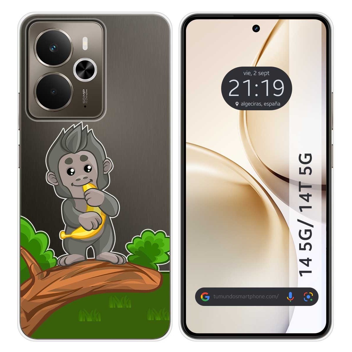 Funda Silicona Transparente para Realme 14 5G / 14T 5G diseño Mono Dibujos