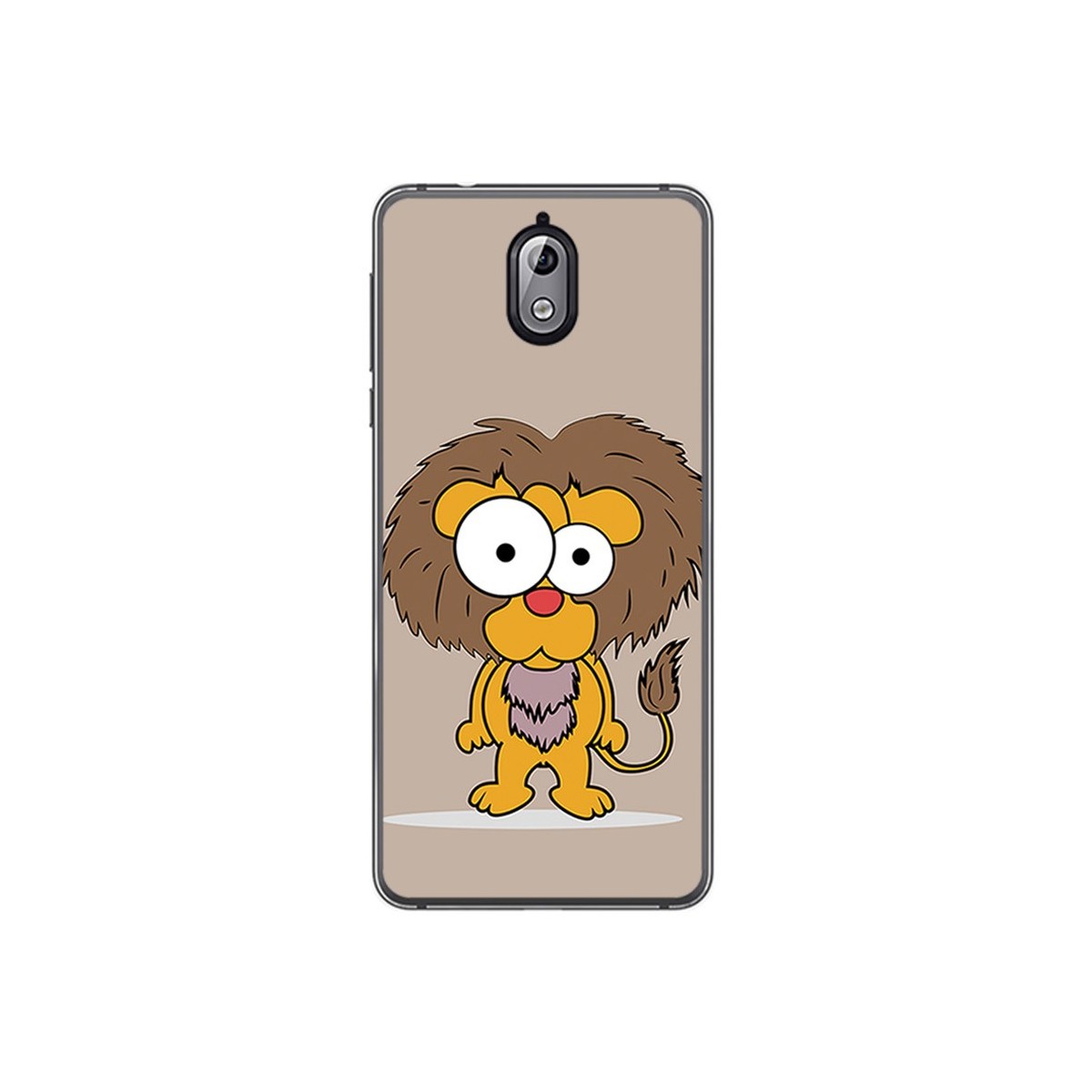 Funda Gel Tpu para Nokia 3.1 (2018) Diseño Leon Dibujos