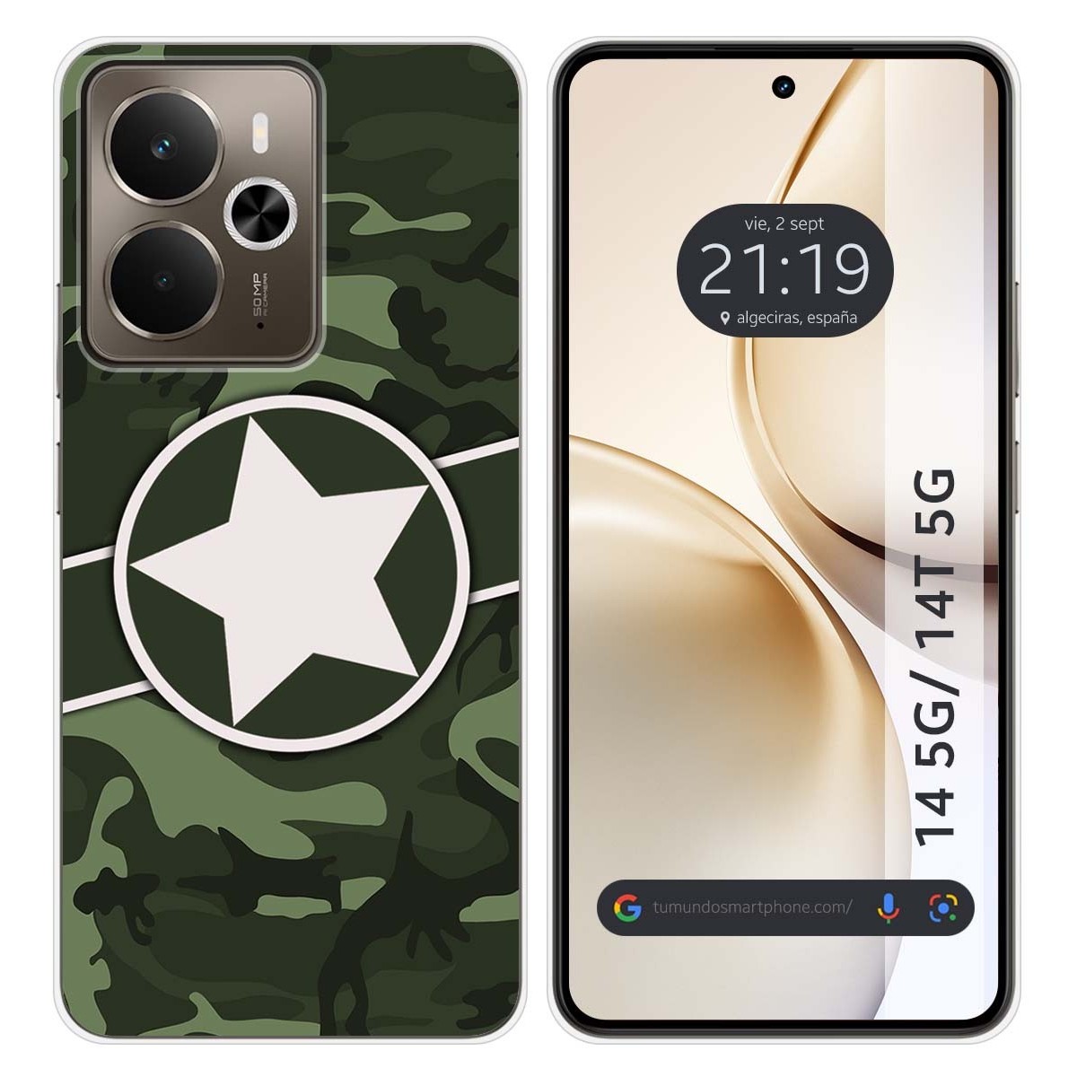 Funda Silicona para Realme 14 5G / 14T 5G diseño Camuflaje 01 Dibujos