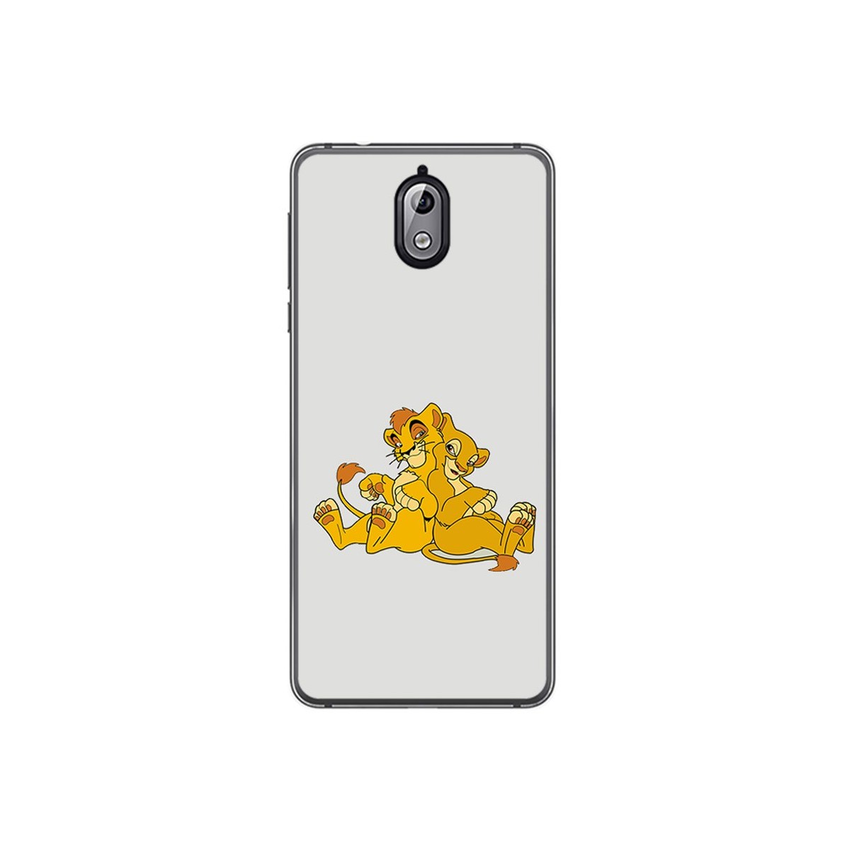 Funda Gel Tpu para Nokia 3.1 (2018) Diseño Leones Dibujos