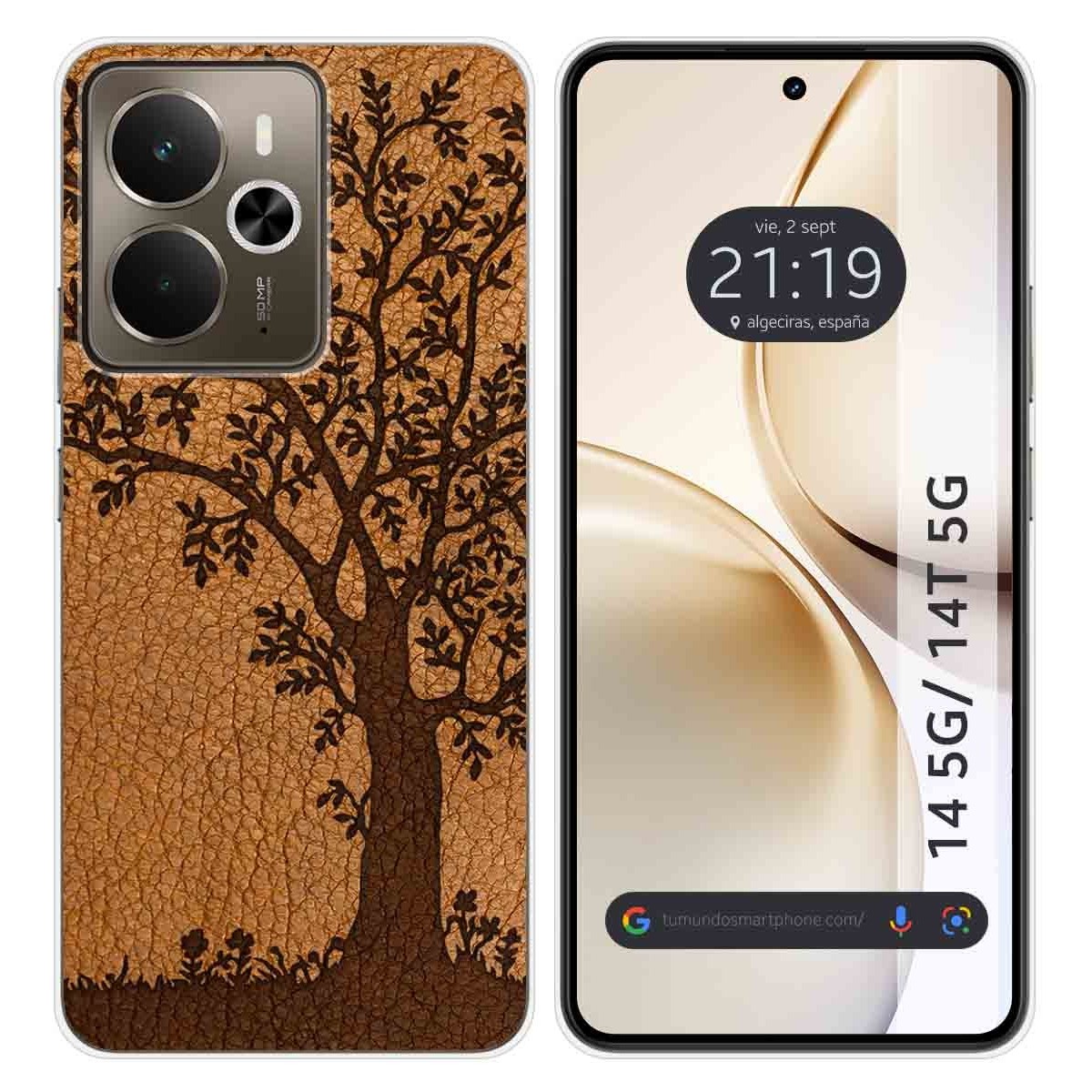Funda Silicona para Realme 14 5G / 14T 5G diseño Cuero 03 Dibujos