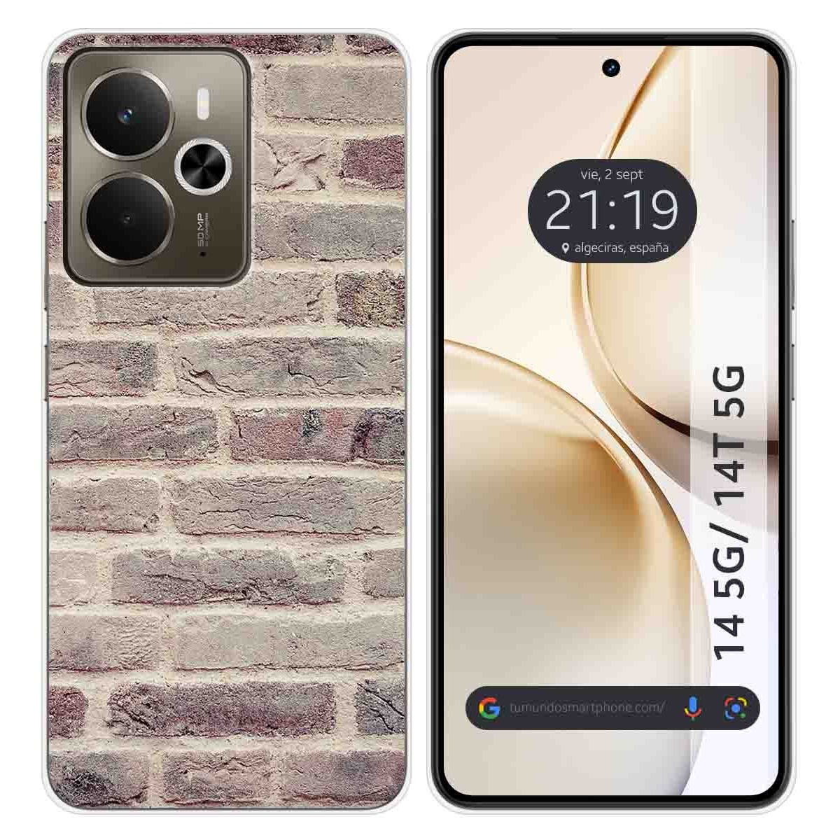 Funda Silicona para Realme 14 5G / 14T 5G diseño Ladrillo 01 Dibujos