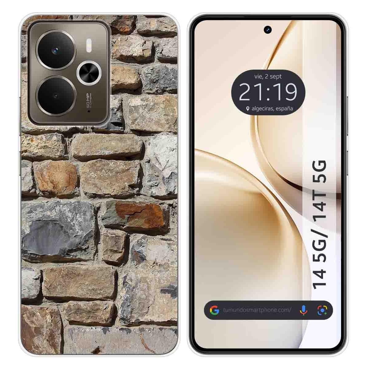 Funda Silicona para Realme 14 5G / 14T 5G diseño Ladrillo 03 Dibujos