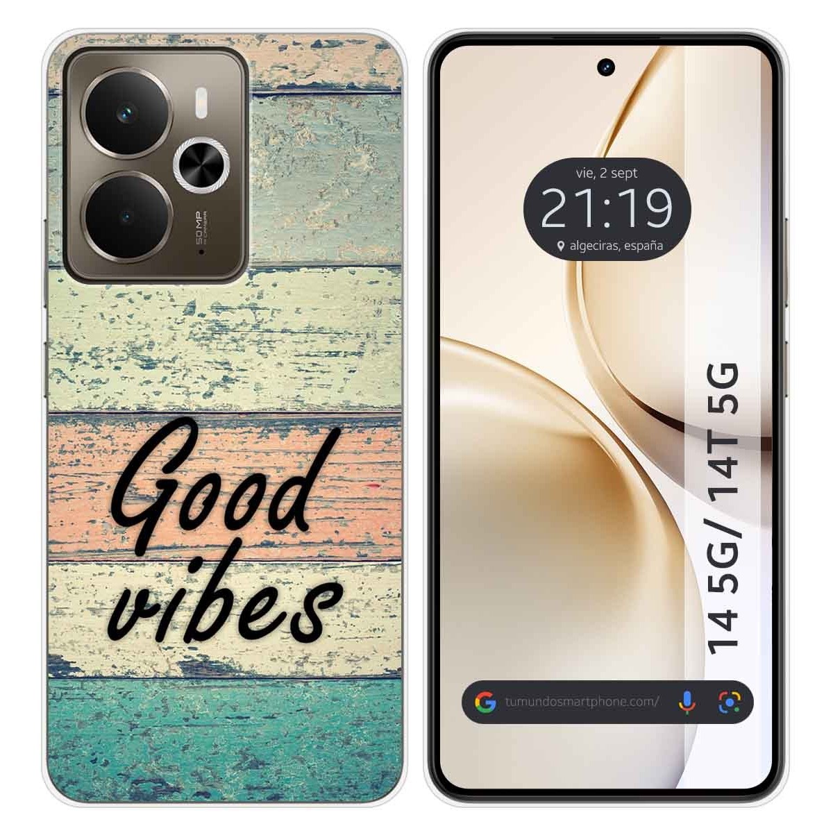 Funda Silicona para Realme 14 5G / 14T 5G diseño Madera 01 Dibujos