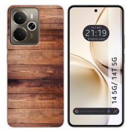 Funda Silicona para Realme 14 5G / 14T 5G diseño Madera 02 Dibujos