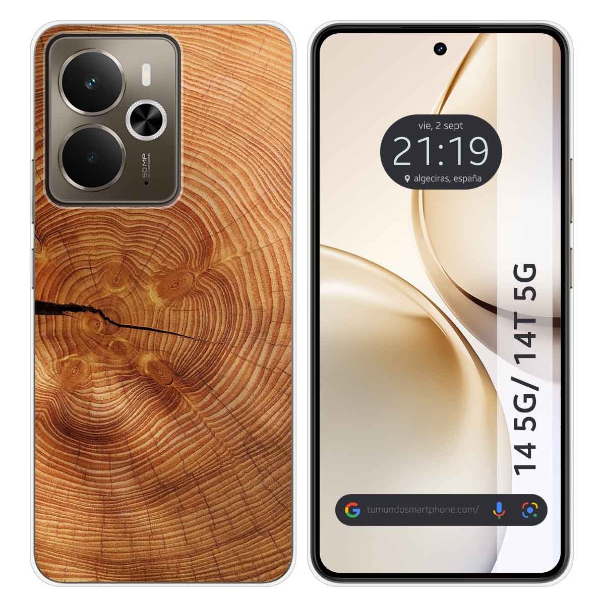 Funda Silicona para Realme 14 5G / 14T 5G diseño Madera 04 Dibujos