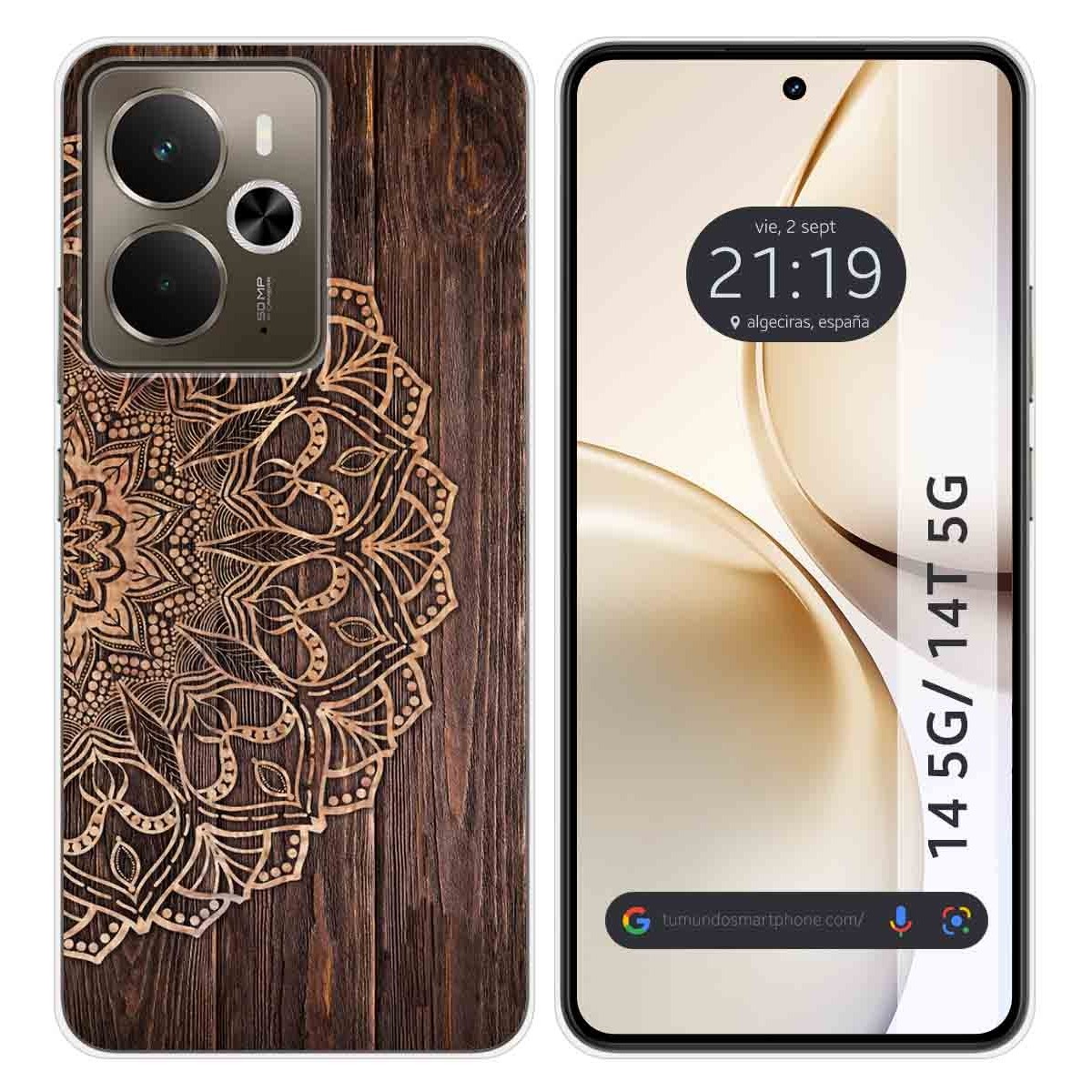 Funda Silicona para Realme 14 5G / 14T 5G diseño Madera 06 Dibujos