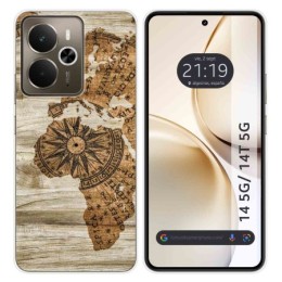 Funda Silicona para Realme 14 5G / 14T 5G diseño Madera 07 Dibujos