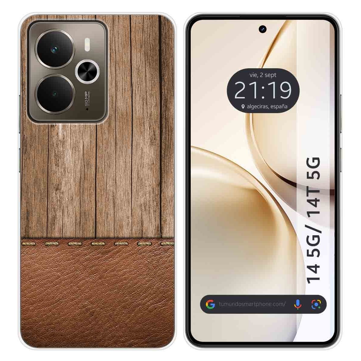 Funda Silicona para Realme 14 5G / 14T 5G diseño Madera 09 Dibujos